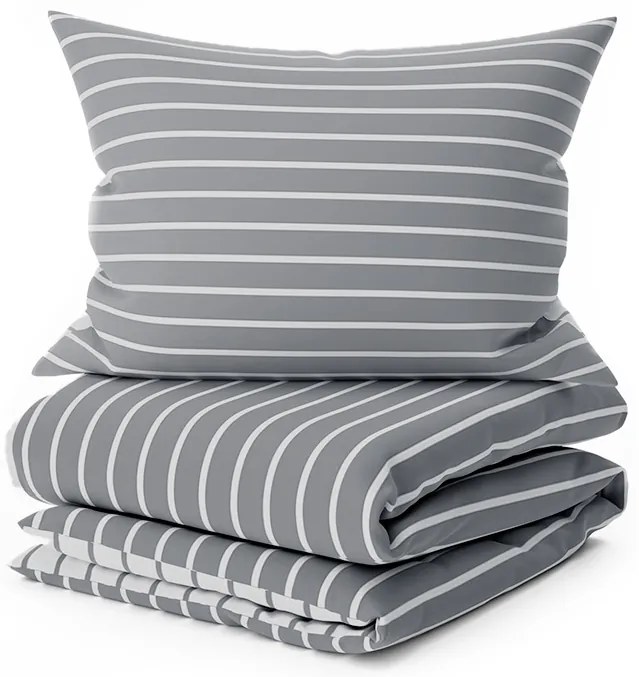 Obliečky z Renforcé bavlny CAPRIVI sivé gombík Rozmer obliečok: 70x90 cm ; 140x220 cm