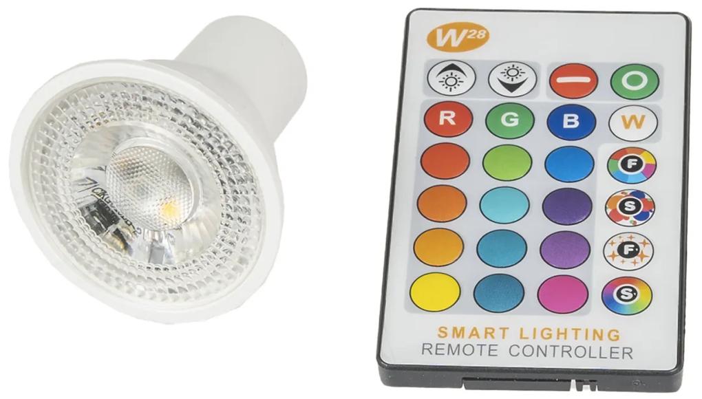 T-LED RGBW LED bodová žiarovka 5W GU10 230V Farba svetla: RGB + teplá bielá 021160