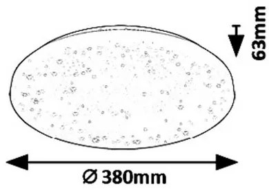 Rabalux LED stropné svietidlo Rob 1x32W | 2600lm | 4000K | IP20 - hviezdny efekt, biela