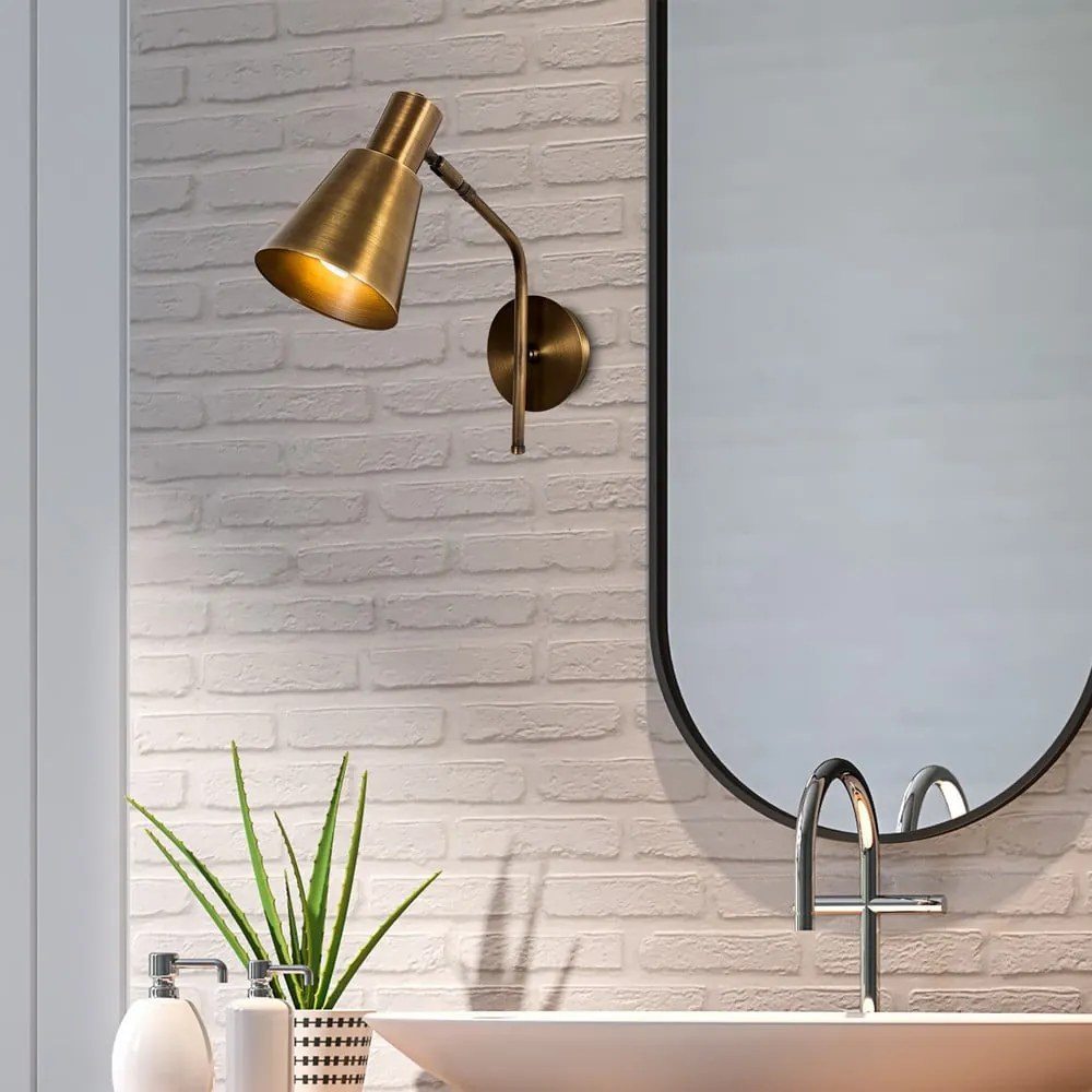 Nástenné svietidlo v bronzovej farbe ø 15 cm Sivani – Opviq lights