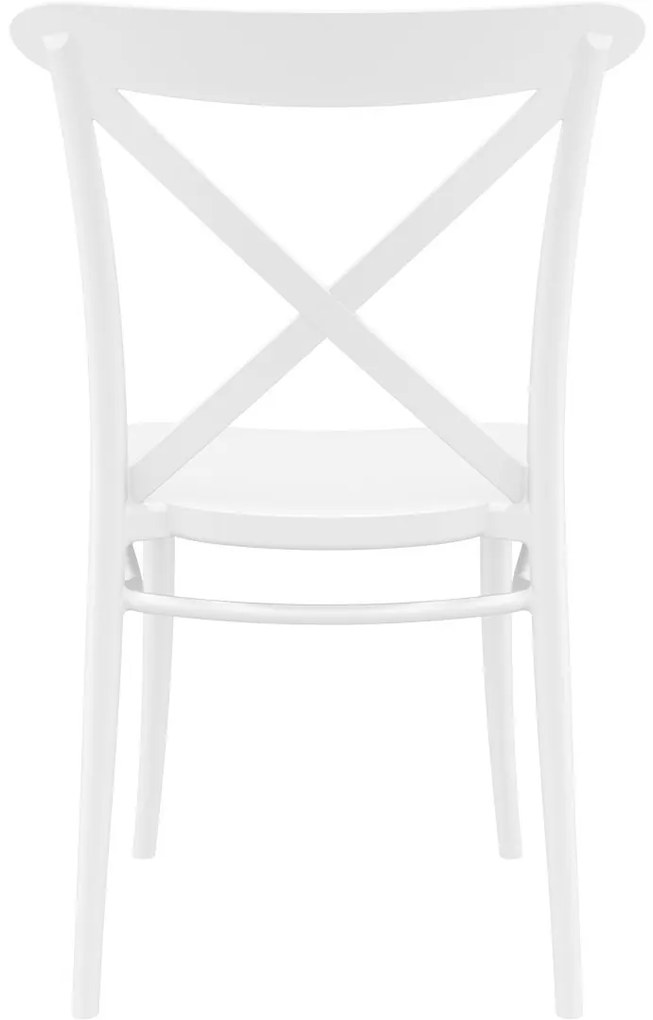 CROSS záhradná stolička bez podrúčok white