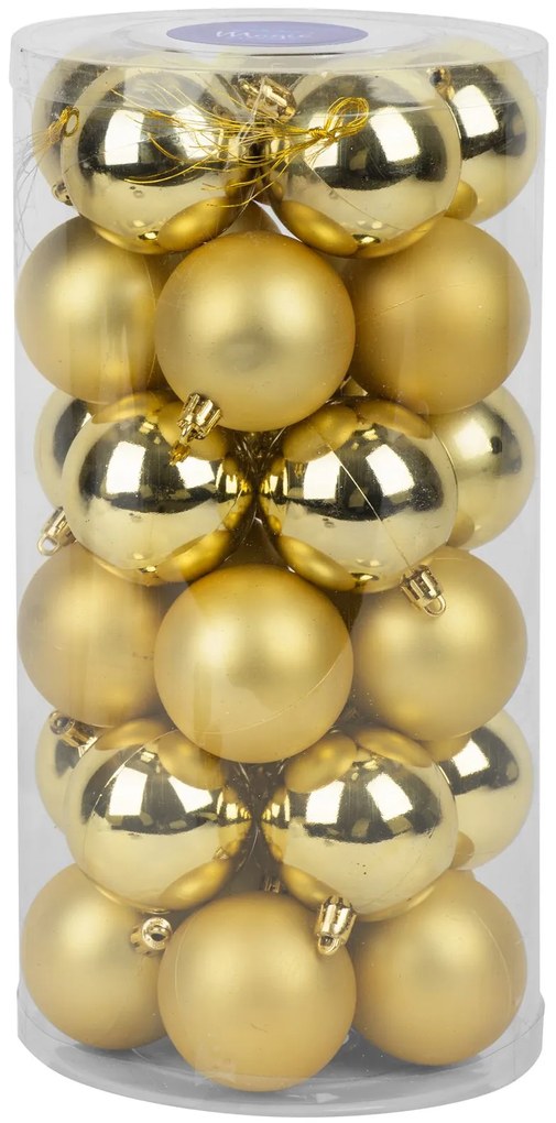 Gule MagicHome Vianoce, 30 ks, zlaté, mix, na vianočný stromček, 6 cm7,90