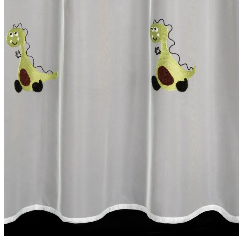 DECOREUM Záves zdobený výšivkou s detským vzorom 140 x 250 cm biela 106336