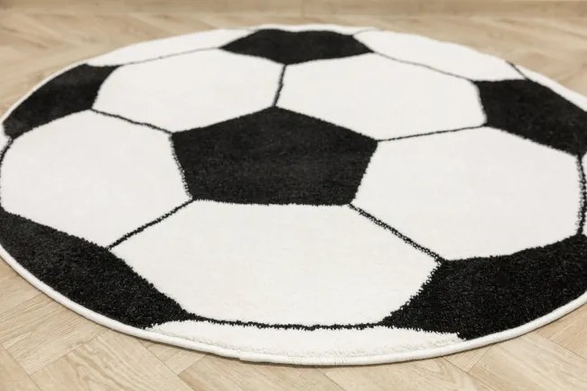 Koberec Lima futbalová lopta, čierny / biely
