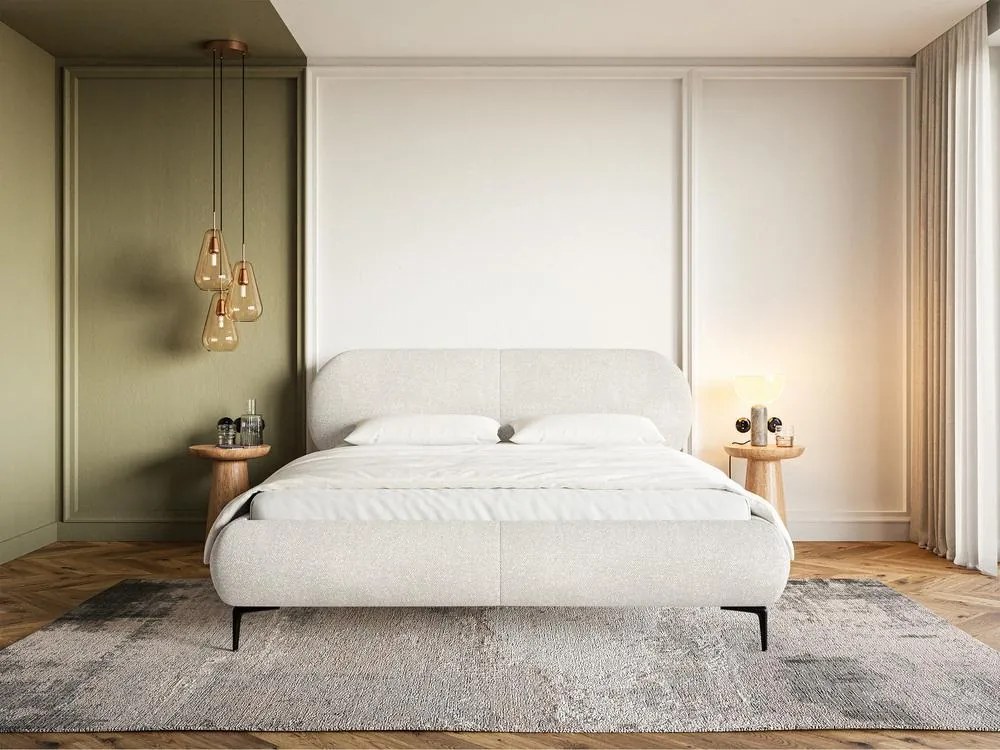 Manželská posteľ 140 cm Octave 140B (s roštom) (sivá + zlatá). Akcia -18%. Vlastná spoľahlivá doprava až k Vám domov. 1099960