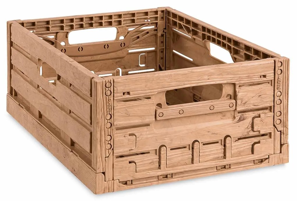 Balenie skladacích boxov Active Lock so skladacími prepravkami s dekorom dreva