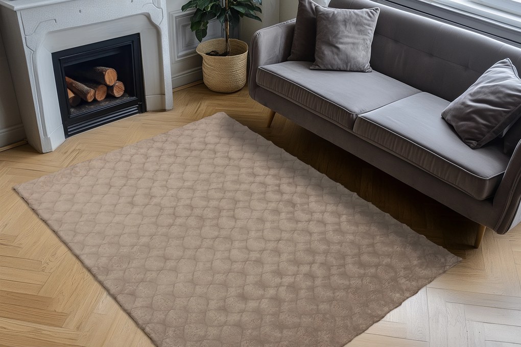 Obsession, Kusový koberec Diamond Cut 800 Taupe, 80x150, hnedá, obývacia izba