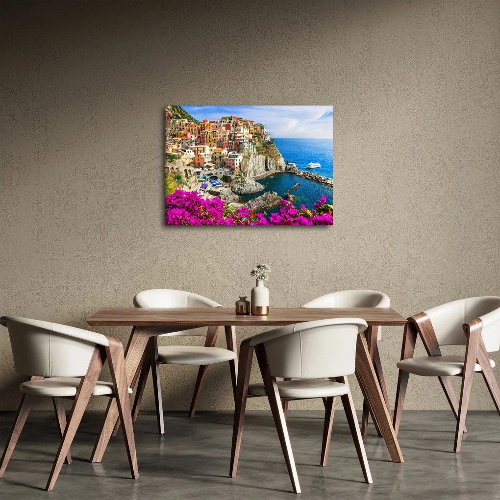 Obraz - Talianska dedinka Manarola (70x50 cm)