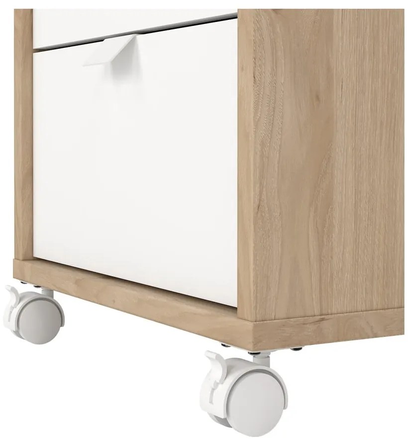 Skrinka v dekore duba v bielo-prírodnej farbe 41x61 cm Sign – Tvilum