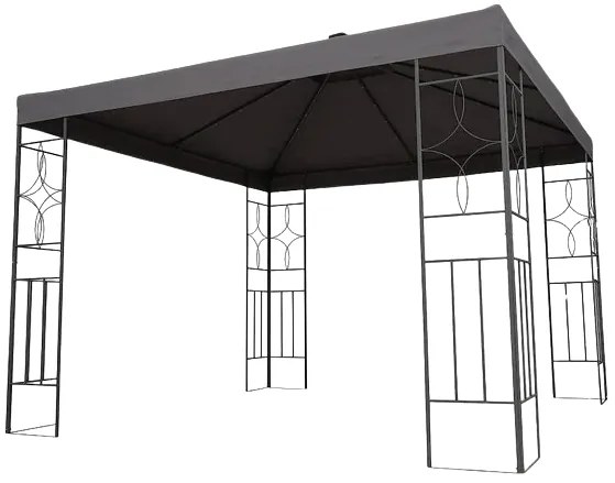 Záhradný altán BestBerg BBGG-60 / 300 x 300 x 260 cm / sivá