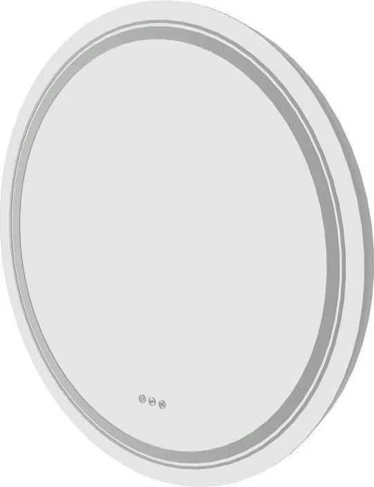 Kúpeľňové zrkadlo DOVER 80 cm strieborné