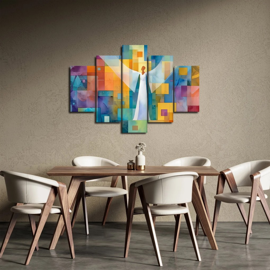Obraz - Geometrický anjel (150x105 cm)