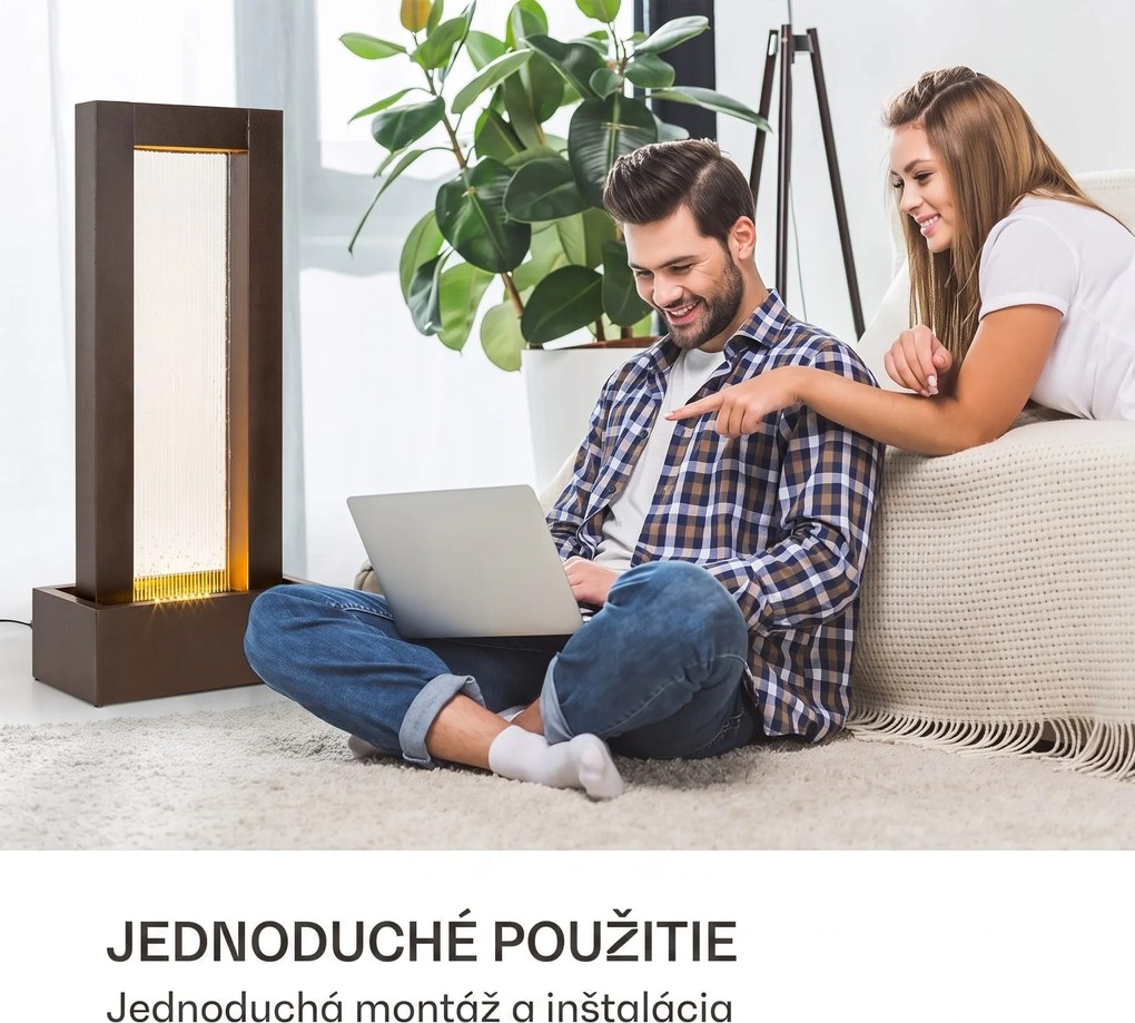 Blumfeldt Skyriver záhradná fontána, interiérová a exteriérová, LED, 10 m kábel