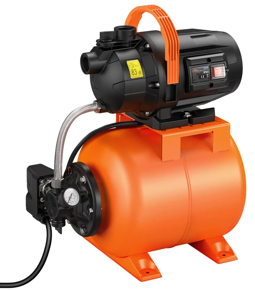 TOPSHAK TS-WP3 Domáce vodné čerpadlo 800W Vodáreň 3600 l/h s manometrom