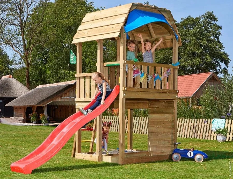 Detské ihrisko Jungle Gym Barn so šmýkalkou