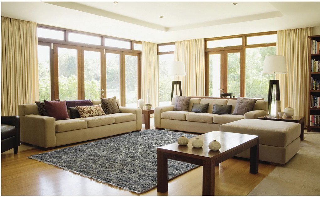 Ručne viazaný kusový koberec Diamond DC-JK 1 SILVER / BLACK, 245x305, šedá, chodba / predsieň, Diamond Carpets India