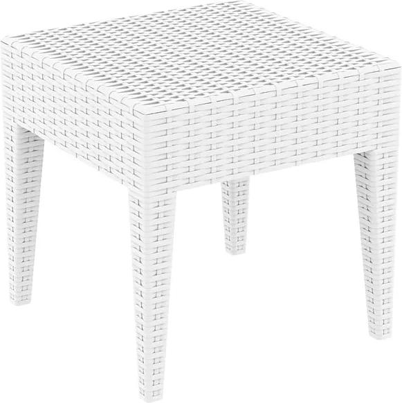Biely záhradný odkladací stôl Resol Ipanema, 45 × 45 cm