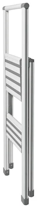 Biele skladacie schodíky Wenko Ladder Alu, 101 cm