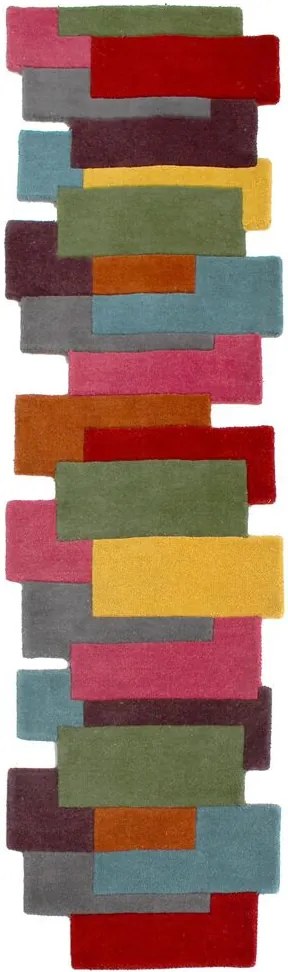 Flair Rugs, Behúň Abstract Collage Multi, 60x230, viacfarebná, chodba / predsieň