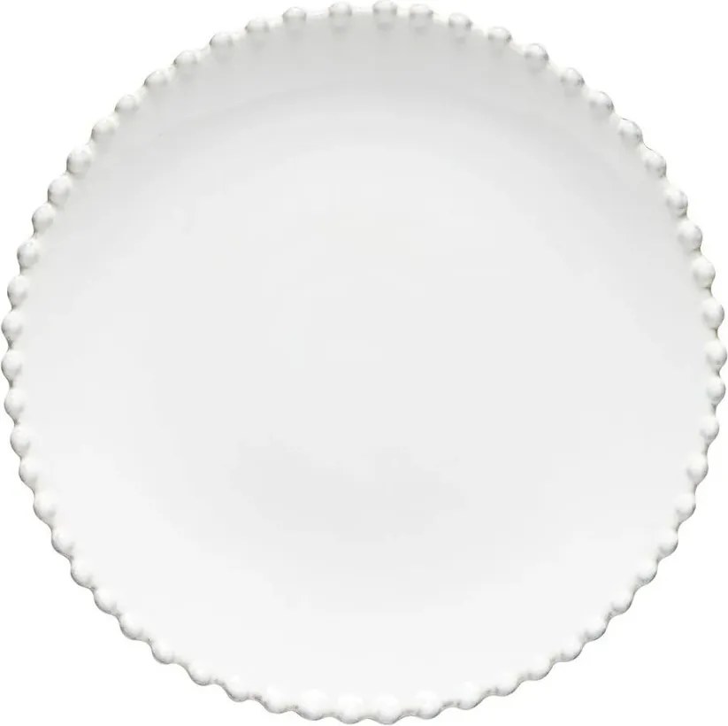 Biely kameninový dezertný tanier Costa Nova Pearl, ⌀ 22 cm