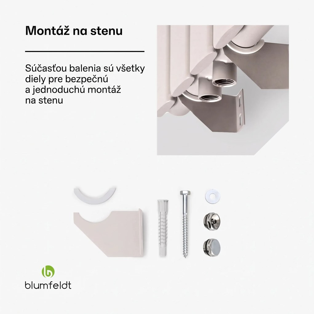 Blumfeldt Tallheo, 41 x 180, radiátor, kúpeľňový radiátor, rúrkový radiátor, 1435 W, teplovodný, 1/2