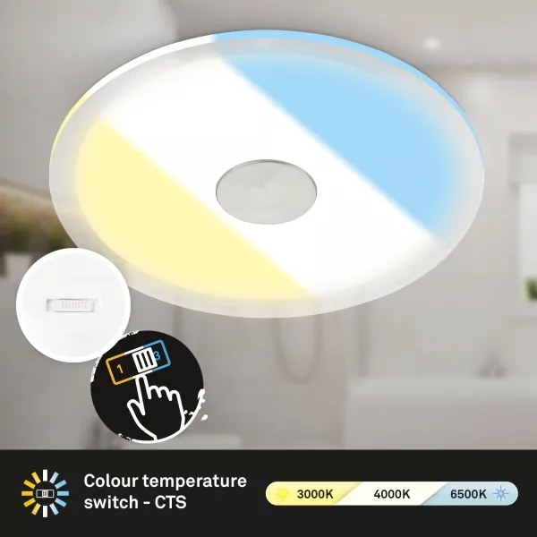 Briloner 7481019 - LED kúpeľňové podhľadové svietidlo LED/12W/230V 3000/4000/6500K IP44 biele