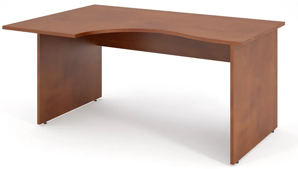 Ergonomický stôl Impress 160 x 90 cm, ľavý, tmavý orech