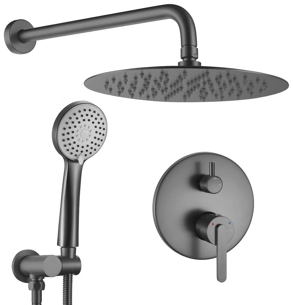 Rea Ontario, podomietková sprchová súprava s I-Box montážnym systémom, grafitová, REA-P5504