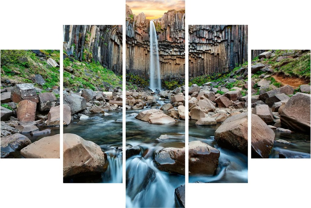 Obraz - Vodopád Svartifoss, Island (150x105 cm)