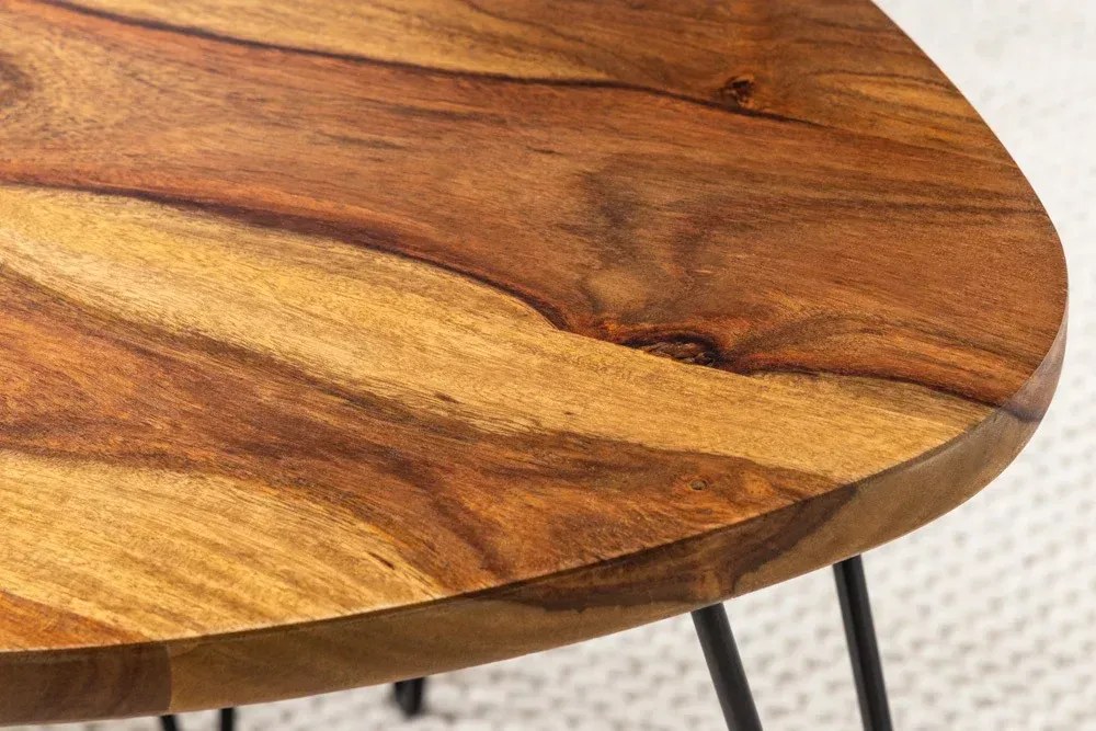 Invicta Interior - Masívna sada príručných stolíkov IPANEMA 60 cm, sheesham, prírodná