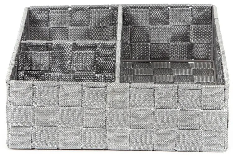 Sivý kúpeľňový organizér Compactor Stan, 32 x 25 cm