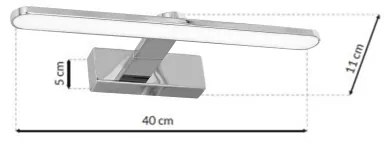 LED Kúpeľňové osvetlenie zrkadla SPLASH LED/8W/230V IP44