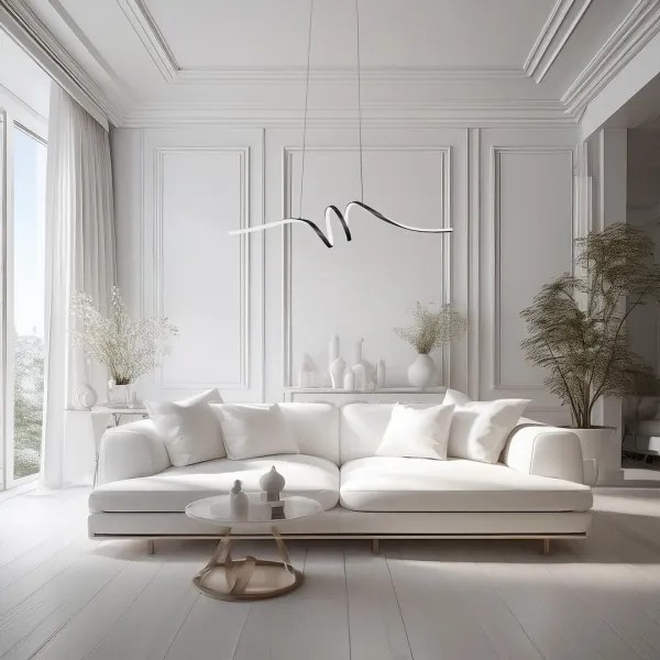 LED Luster na lanku LOOP LED/28W/230V čierna