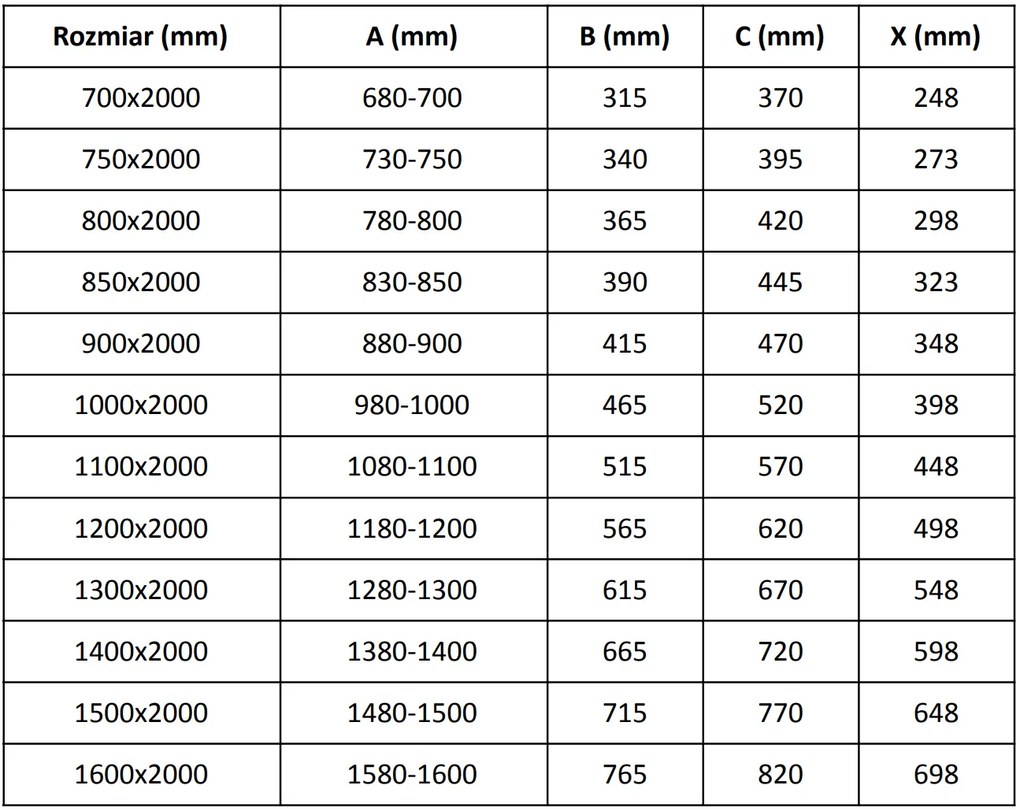 Mexen Velar, posuvné dvere do otvoru 75x200 cm, 8mm číre sklo, chrómový profil, 871-075-000-01-01