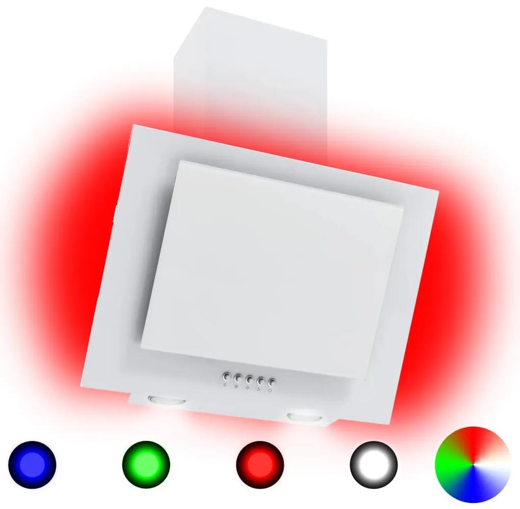 RGB Nástenný digestor s LED 60 cm nehrdzavejúca oceľ a tvrdené sklo