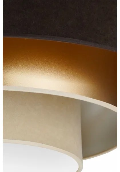 Duolla - LED Stropné svietidlo LUNETA LED/26W/230V pr. 60 cm 4000K hnedá/zlatá