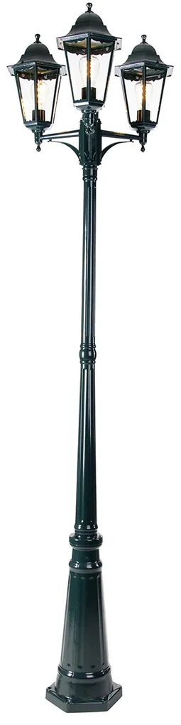 Rustikálna vonkajšia lampa tmavozelená 3-svetlo IP44 - New Orleans