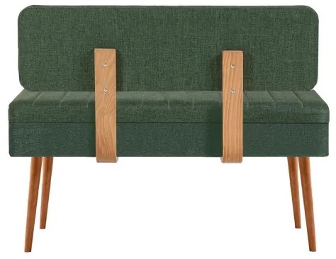 Prešívaná lavica VINA 85x105 cm zelená/borovica atlantic