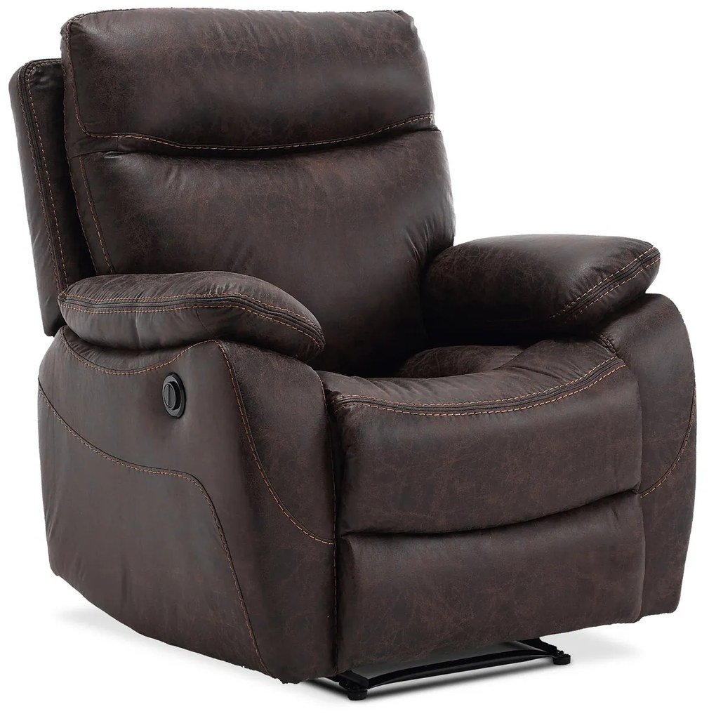 Autronic - TV a relaxační křeslo s elektrickým ovládáním, potah coffee látka v dekoru vintage, 1 motor 240V - TV-4094 COF3
