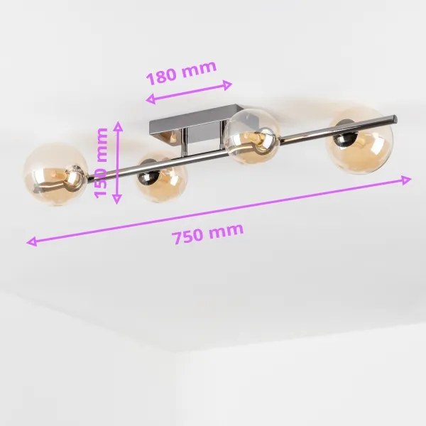 Brilagi - LED Prisadený luster MILLA 4xG9/3W/230V lesklý chróm/zlatá