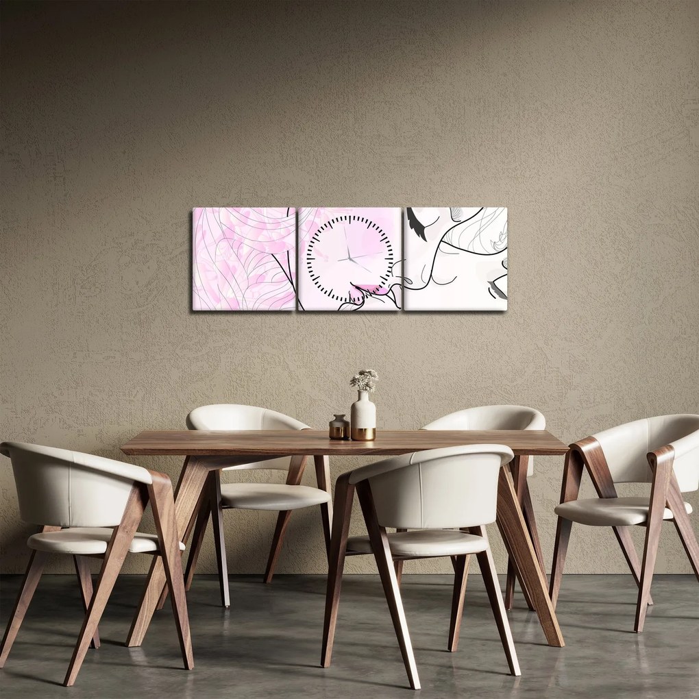 Obraz - Bozk (s hodinami) (90x30 cm)