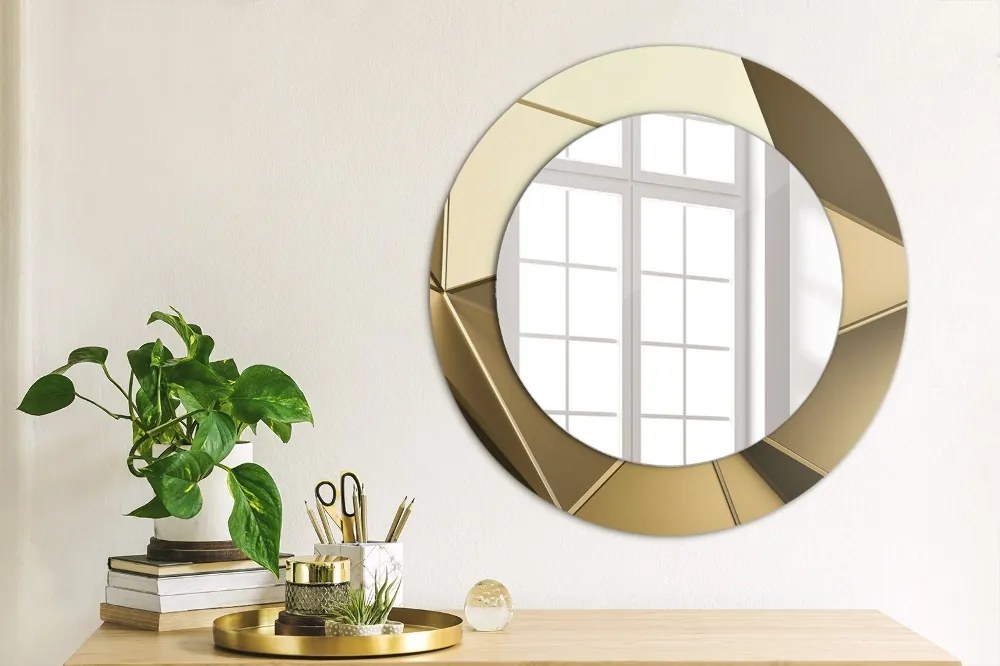Moderná abstrakcia Okrúhle dekoračné zrkadlo na stenu