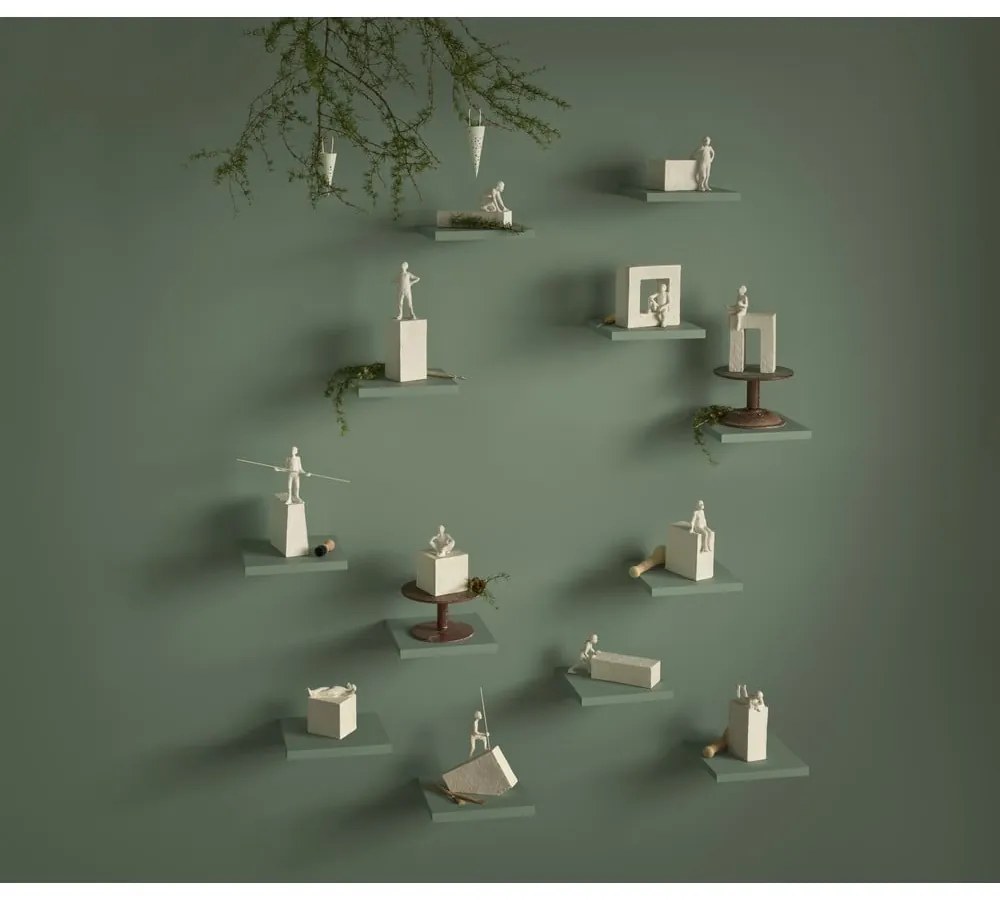 Biela keramická závesná dekorácia Kähler Design Cone, výška 14,5 cm