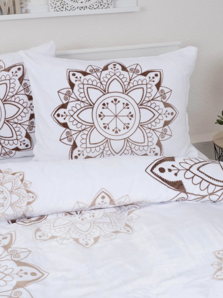 Obliečky mikroplyš Exclusive – Mandala bežová