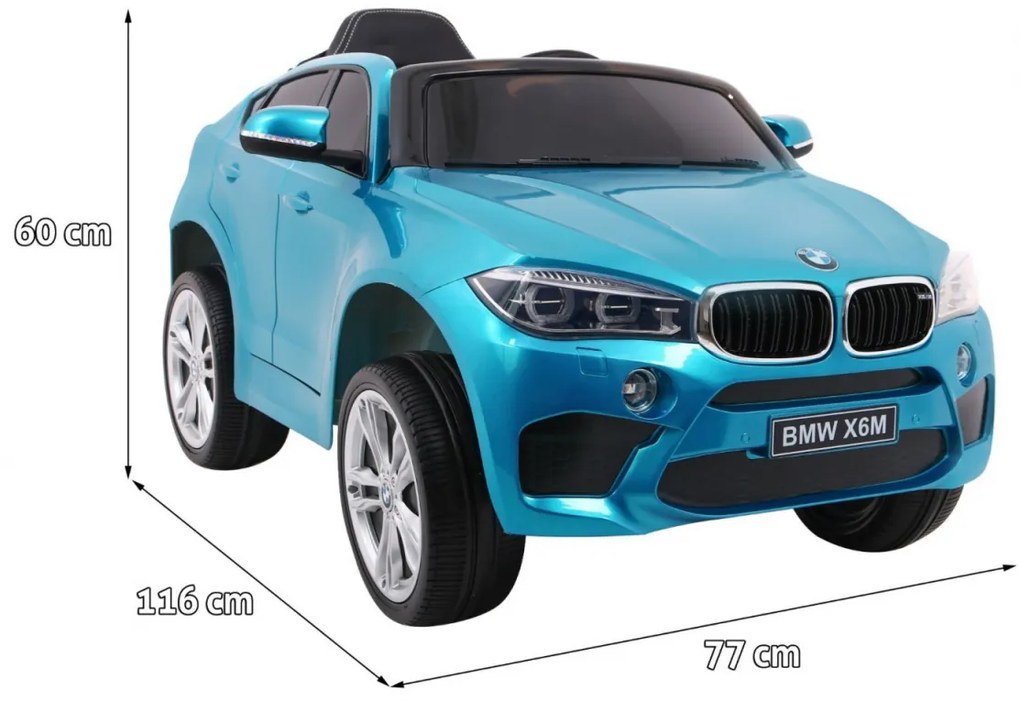 Elektrické autíčko BMW X6 M lakované - modré