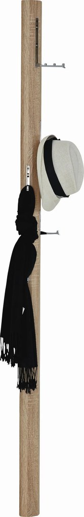 XXXLutz VEŠIAKOVÝ PANEL, farba duba, dub, 8/185/4 cm - Vešiakové steny - 001815006701