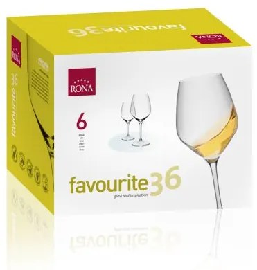 RONA 6 x Pohár na víno FAVOURITE 360ml