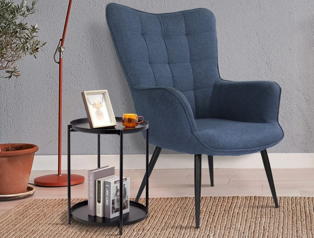 Kreslo Victoria, modrá látka