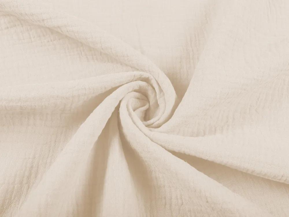 Biante Detské mušelínové posteľné obliečky do postieľky Nature MSN-015 Krémové Do postieľky 90x120 a 40x60 cm