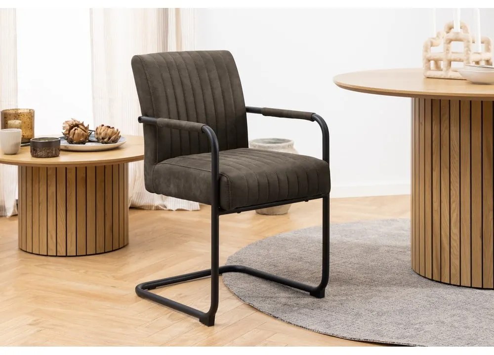 Tmavosivé jedálenské stoličky v súprave 2 ks Adele – Actona